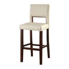 Acme Furniture - Reiko Bar Chair, White and Espresso - Bar Stools and Counter Stools