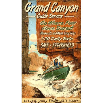 Canyon Guide Vintage Wooden Sign, 15"x26"