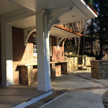 Pool cabana,deck,arbor