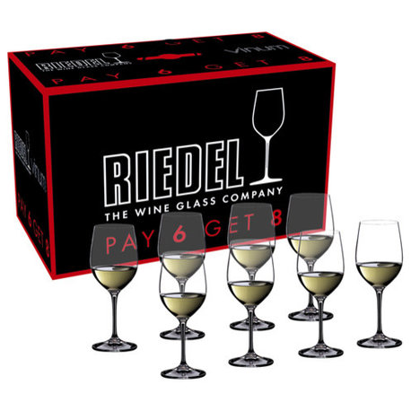 Riedel Vinum Viognier/Chardonnay Glass - Buy 6 Get 8 - Set of 8