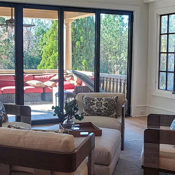 Folding Glass Wall Closed for a Weather-Tight Porch