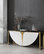 Sensu Console Table, Glam Lux Black Marble Entryway Table Gold