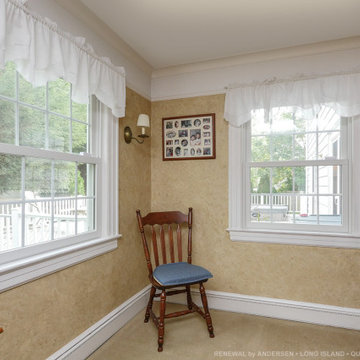 Traditional Family Room with New Windows - Renewal by Andersen LI NY