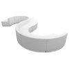 Hercules Alon Series Melrose White Leather Reception Configuration, 9 Pieces