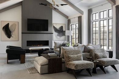 Inspiration for a contemporary living room remodel in Nashville