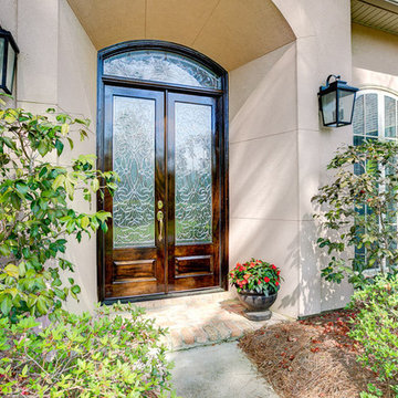 Beveled Glass Transom & Doors