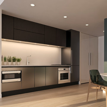 Urban Luxury Condominium Open Kitchen and Dining Area