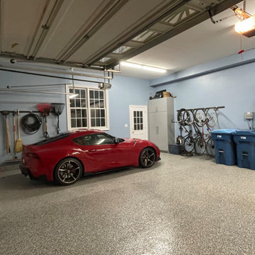 The Supra has a spot in bay #1 with the outdoor equipment and supplies.