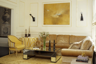 Eclectic enclosed living room photo in Other