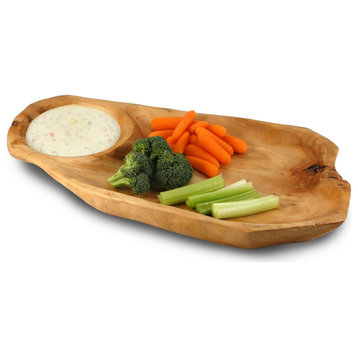 Root Wood Chip and Dip Platter