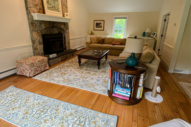 Living room photo in Boston