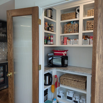 Amish Full overlay cabinetry Alabaster Painted Pantry