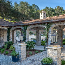 Mailbox and floor for pergola