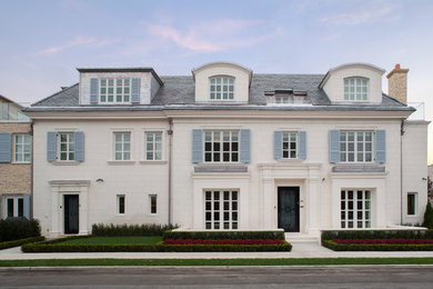 Inspiration for a transitional exterior home remodel in New York