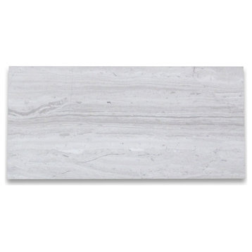6x12 Athens Silver Cream Haisa Wooden Beige Marble Subway Tile Polish,100 sq.ft.