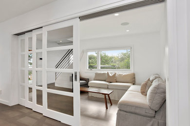 Inspiration for a scandinavian living room remodel in New York