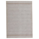 Jaipur Living - Jaipur Living Linus Tribal Area Rug, Taupe/Light Gray, 7'10"x10'10" - The simple and stylish Aura collection boasts a complementary mix of neutral tones combined with modern, linear motifs. The versatile Linus rug grounds any space with a unique linear pattern and tonal taupe and light gray hues. Soft and lustrous, this chameleon-like design emulates the timeless look of a hand-knotted rug, but in an accessible polyester and viscose power-loomed quality.