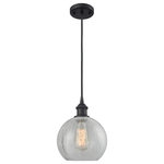 Innovations Lighting - Athens 1-Light LED Mini Pendant, Matte Black, Shade: Clear Crackle - A truly dynamic fixture, the Ballston fits seamlessly amidst most decor styles. Its sleek design and vast offering of finishes and shade options makes the Ballston an easy choice for all homes.