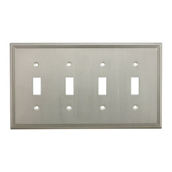 Cosmas - Cosmas Decorative Wall Plates/Outlet Cover, Satin Nickel, 65000 Series - Switch Plates And Outlet Covers