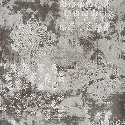 Intrigue Gray Rug with Dabs of Paint Patterns - Area Rugs