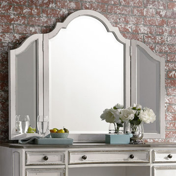 Liberty Furniture Magnolia Manor Vanity Mirror in Antique White