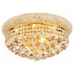 Elegant - Elegant Primo 8-Light Gold Flush Mount Clear Royal Cut Crystal - This Primo 8-LT Gold Flush Mount Clear Royal Cut Crystal from Elegant has a finish of Gold and fits in well with any Transitional style decor.