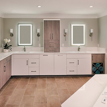 Sleek European Bathroom Provides Out-of-Site Storage