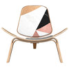 Walnut Shell Chair, Metallic Mashup