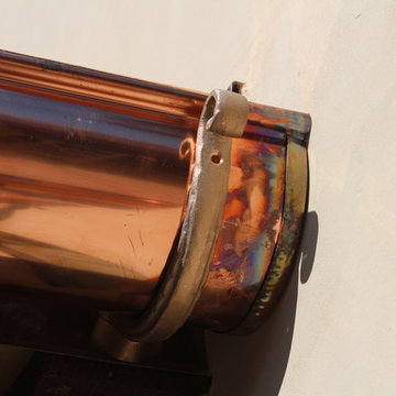 New Home in Palmdale Ca. First day Copper Half Round Gutter