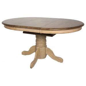 Sandalwood Pedestal Dining Table In Harvest Oak Finish Sandalwood Pedestal Dining Table In Harvest Oak Finish