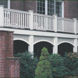 Custom Railing with Lattice Transoms - Outdoor Grills