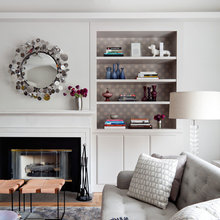 living room fireplace/cupboard/bookcase