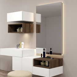 Dressing Table with Custom Storage in Alpine Premium White by Inspired Elements - Dressing Tables