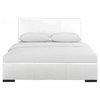 Camden Isle Hindes Twin Faux Leather White Platform Bed