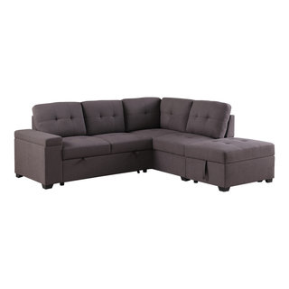 Lilola home kipling microfiber deals reversible sleeper sectional sofa