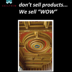At CEILTRIM we don't sell products... we sell "WOW!" - Products