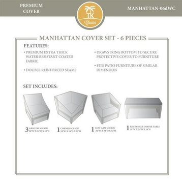 TK Classics Manhattan 6 Piece All Weather Cover Set 06d in Beige