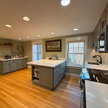 Pistachio Green and Wood Kitchen Remodel in Arlington, VA