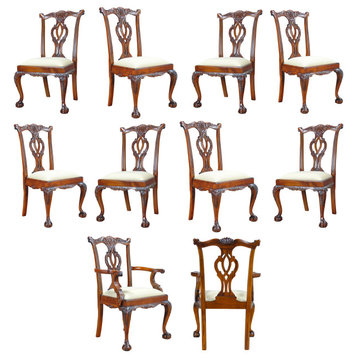 Cambridge Mahogany Chairs, Set of 10