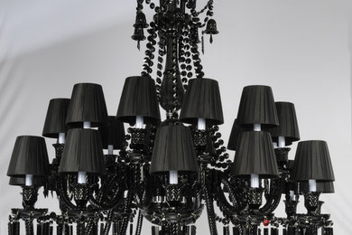 24 light black chandelier