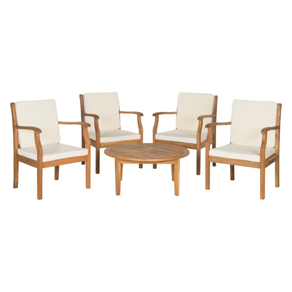 Safavieh Anaheim 5-Piece Outdoor Coffee Set, Natural