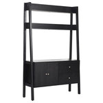 StyleCraft - Scandia Leaning Console Upper Shelves Black Ash Veneer Finish - Introduce multi-functionality to your modern living space with the Scandia console. Crafted with sturdy fir wood, this console won't ever fail to impress! Featuring ample storage space, it could make a sophisticated addition to your dining room or kitchen. Designed to fit in perfect alignment with your wall, it uses small space smartly and adds a contemporary touch to your decor.