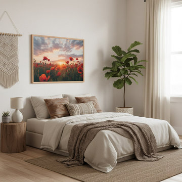 A Field of Memories Photorealistic Digital Artwork Boho Style Wall Art