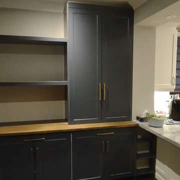 Custom Dark Blue Built in Entertaiment unit