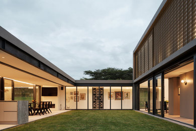 Inspiration for a contemporary patio remodel in Other