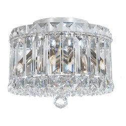 Gorgeous Schonbek Plaza 4 Light Flush Mount lighting with Stainless Steel - Lighting
