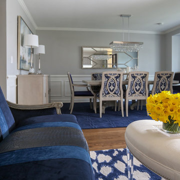 Striking Blue Dining Room