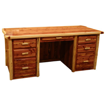 Red Cedar Log Executive Desk