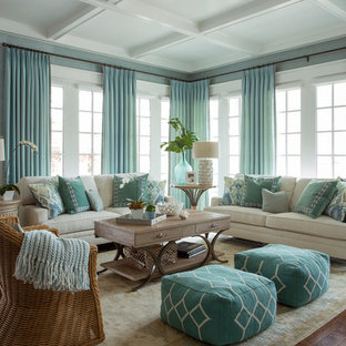75 Most Popular Beach Style Living Room Design Ideas for 2019 - Stylish