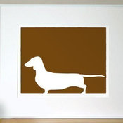 Mod Dachshund Print 8x10 by ModDogShop on Etsy